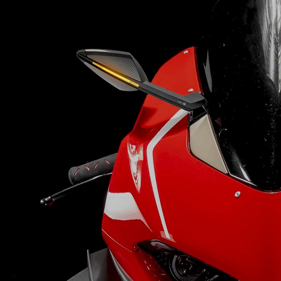 DB Race BLADE Mirrors With Indicators for the Ducati Panigale V4 / V2 (18-24) DB Race BLADE Mirrors With Indicators for the Ducati Panigale V4 / V2 (18-24)